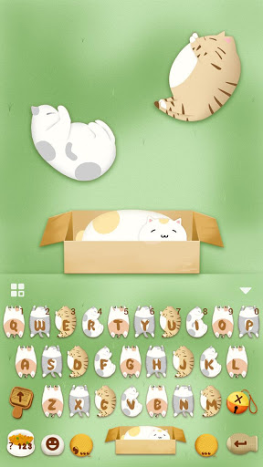 اسکرین شات 5 برنامه Cute Kitties Keyboard Theme