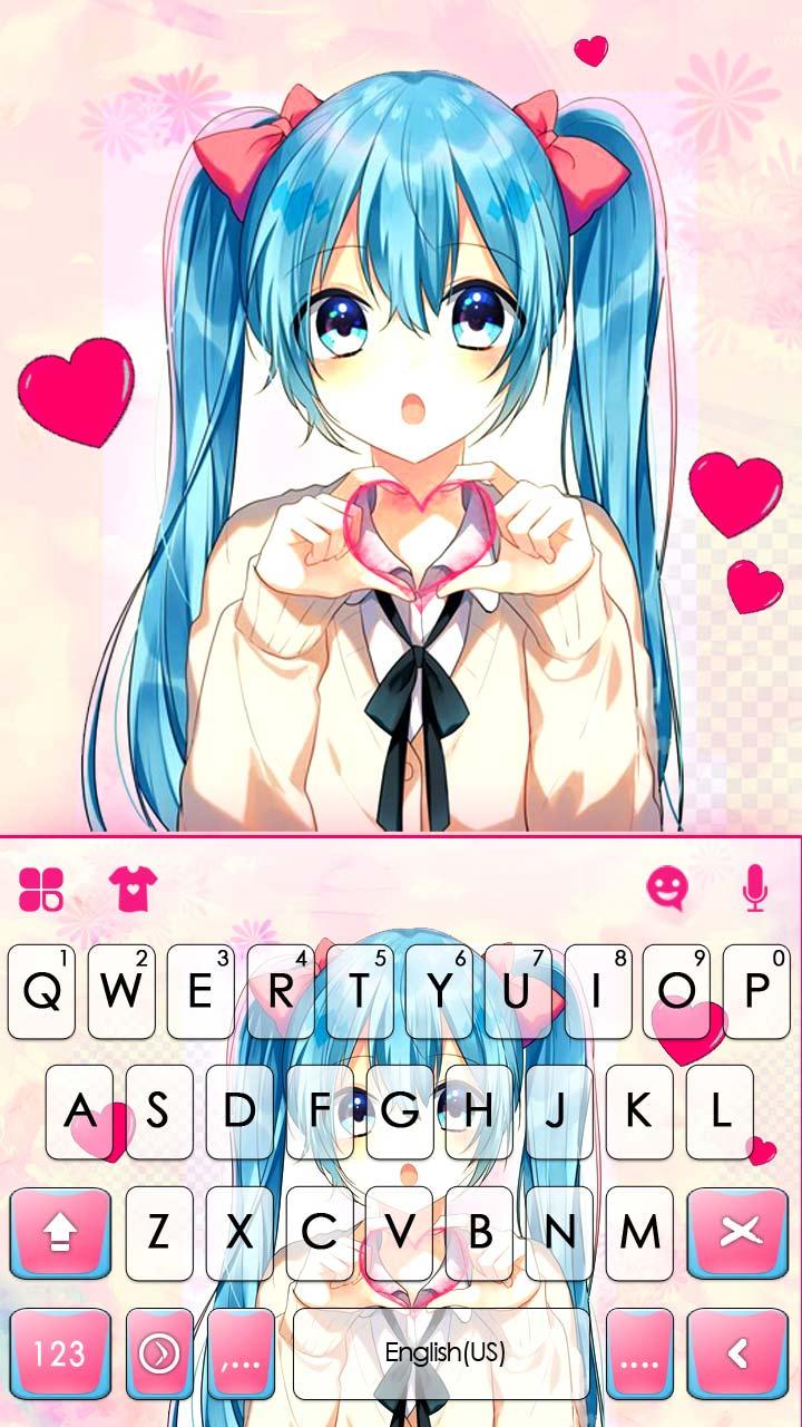 اسکرین شات 5 برنامه Cute School Girl Keyboard Theme
