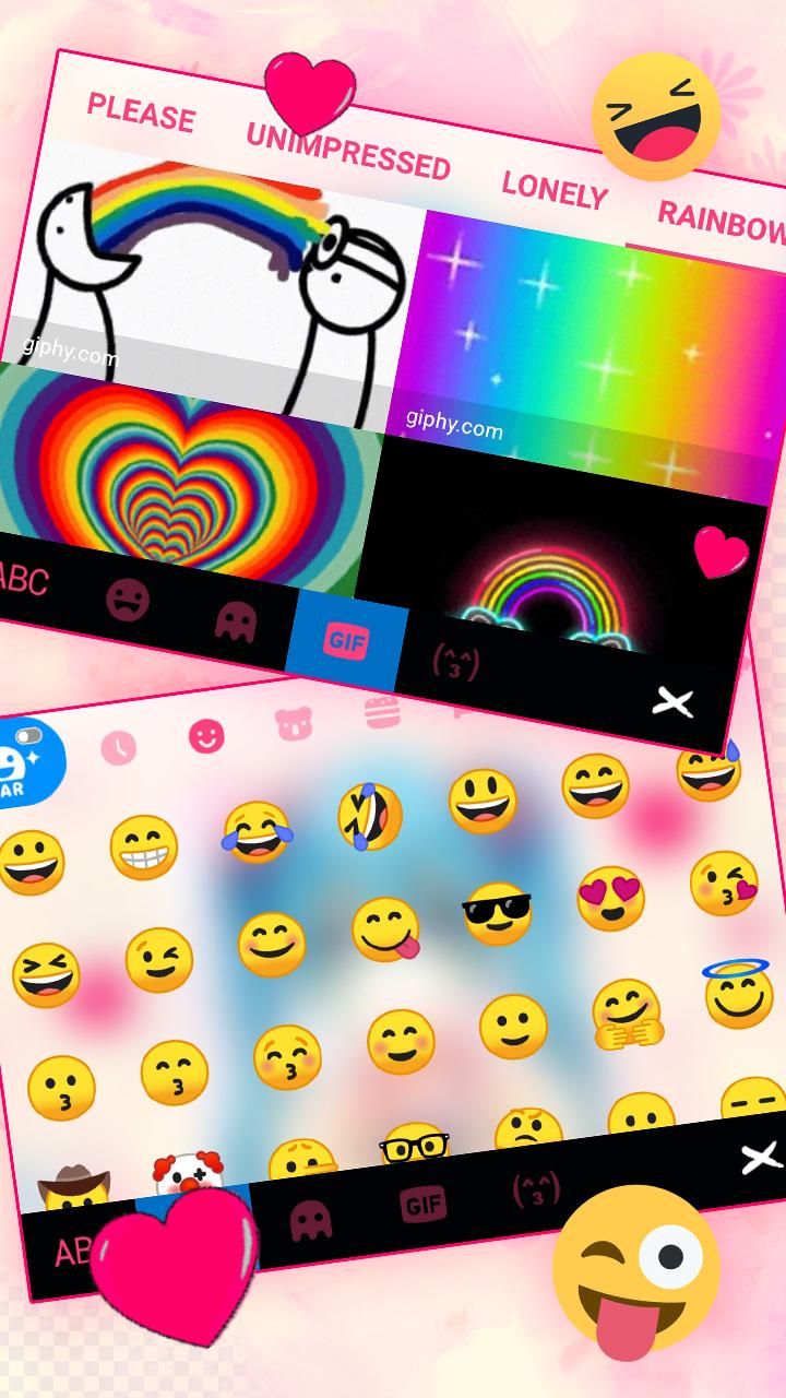 اسکرین شات 4 برنامه Cute School Girl Keyboard Theme