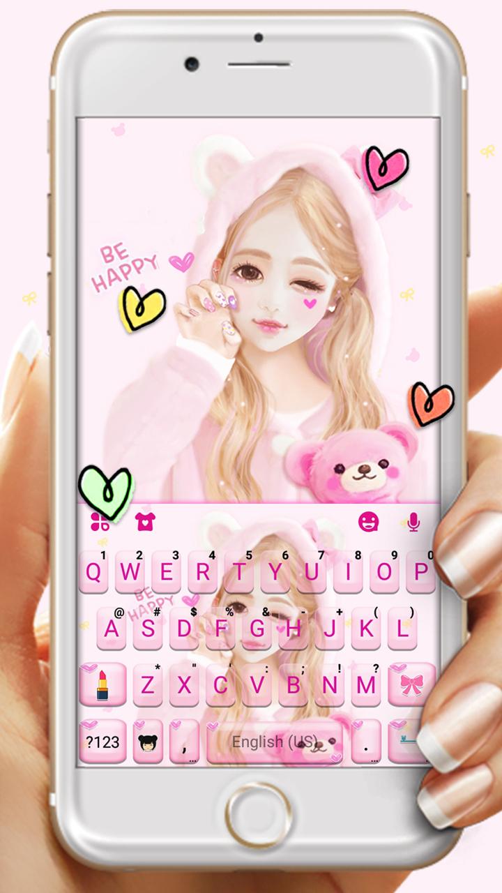 اسکرین شات 1 برنامه Cute Wink Girl Theme