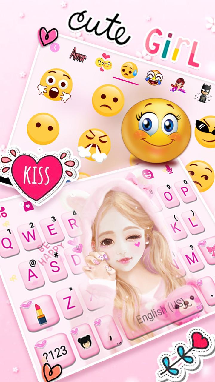 اسکرین شات 3 برنامه Cute Wink Girl Theme