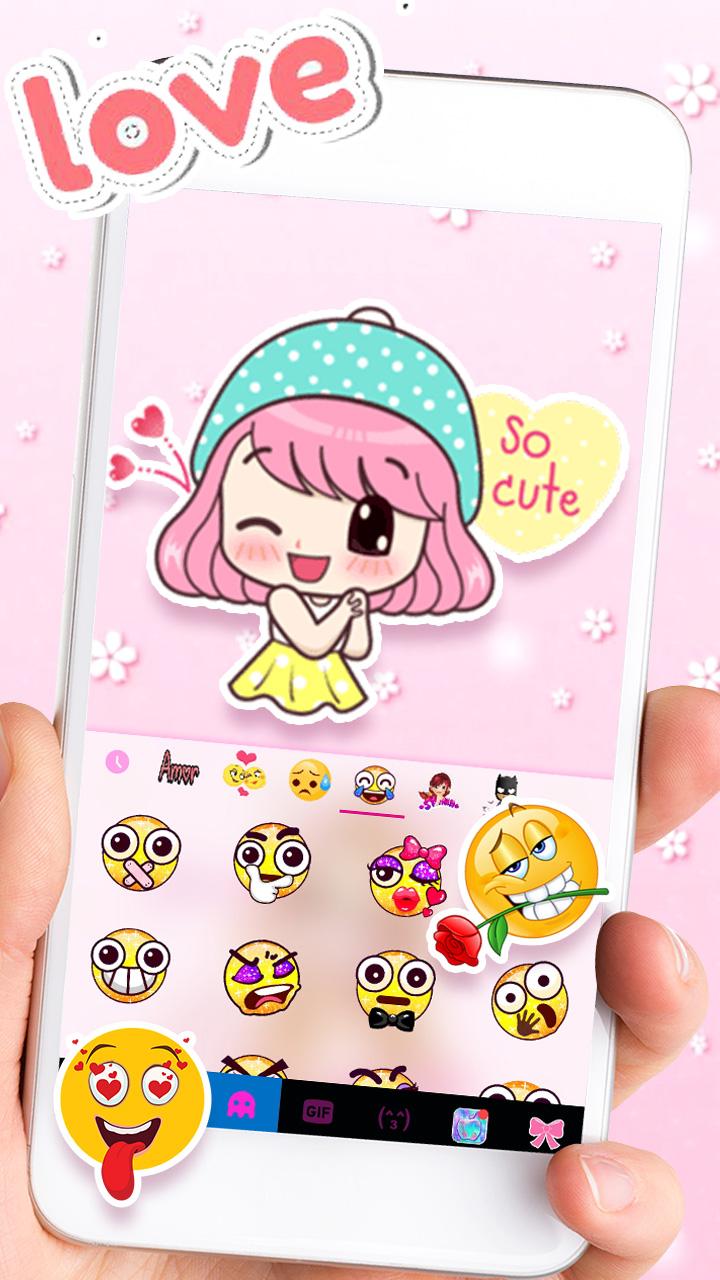 اسکرین شات 4 برنامه Cute Wink Girl Theme