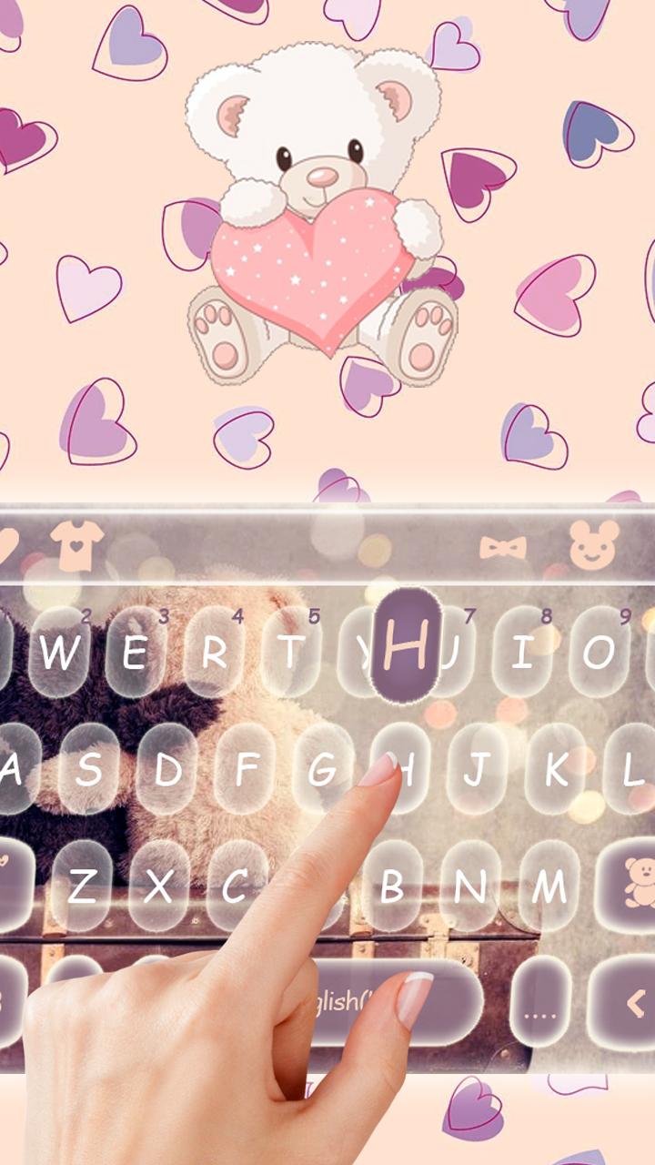 اسکرین شات 2 برنامه Cute Bear Keyboard Theme