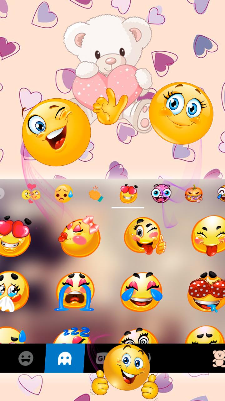 اسکرین شات 3 برنامه Cute Bear Keyboard Theme