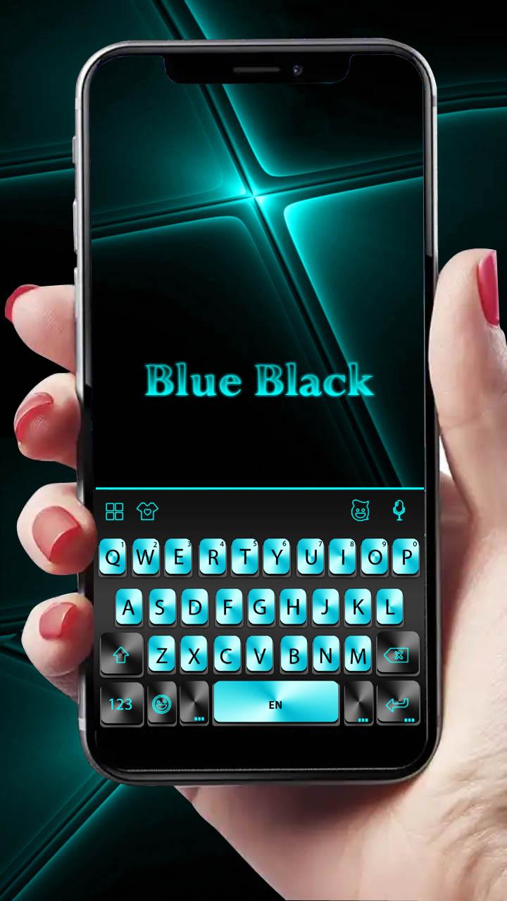 اسکرین شات 1 برنامه Cyan Metal Keyboard Theme