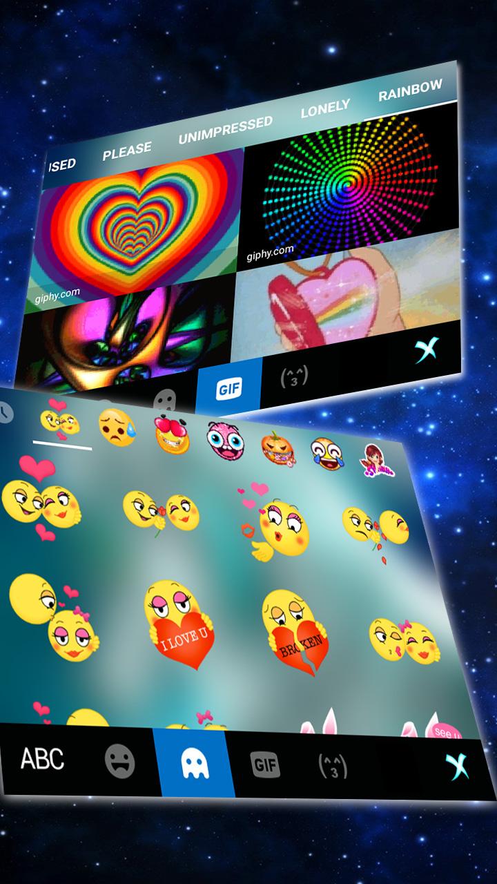 اسکرین شات 4 برنامه Cyan Neon Wolf Keyboard Theme