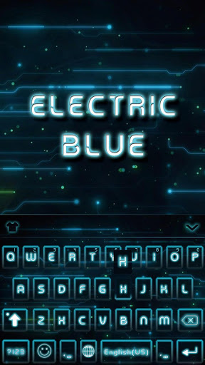 اسکرین شات 1 برنامه electricblue Keyboard Theme