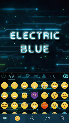 اسکرین شات 2 برنامه electricblue Keyboard Theme