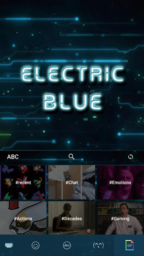 اسکرین شات 3 برنامه electricblue Keyboard Theme