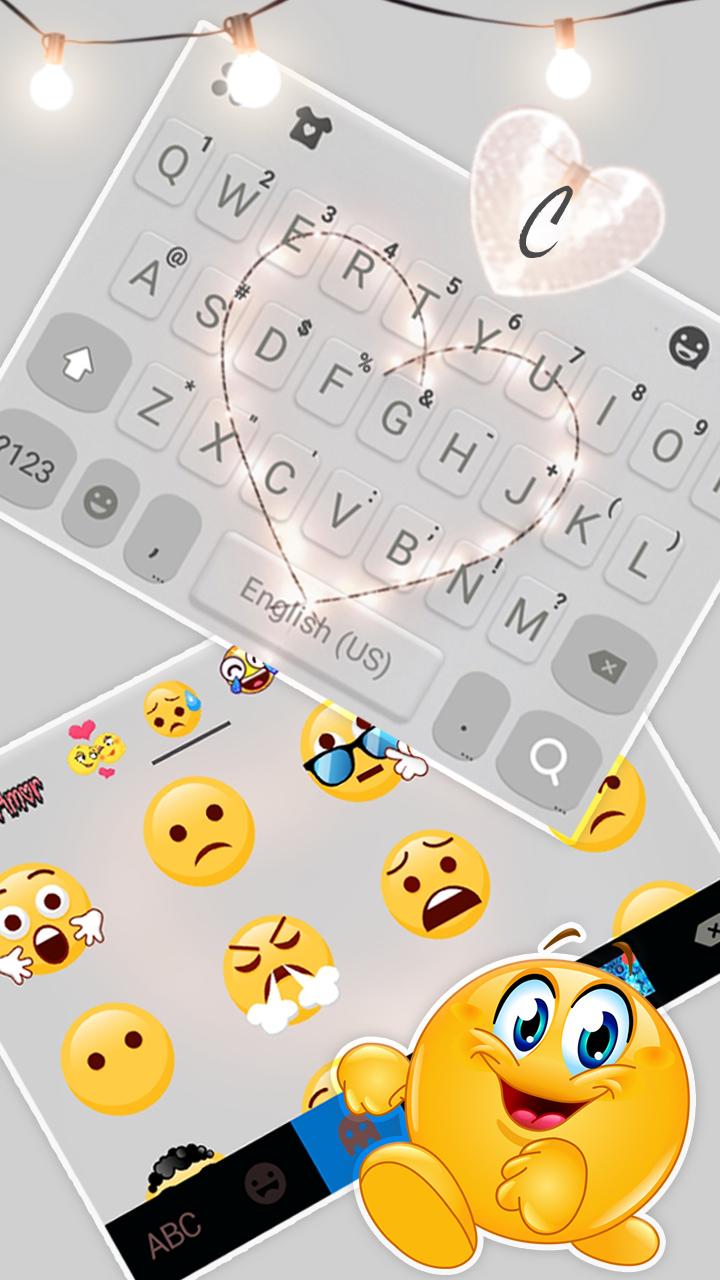 اسکرین شات 3 برنامه Fairy Lights Heart Keyboard Background