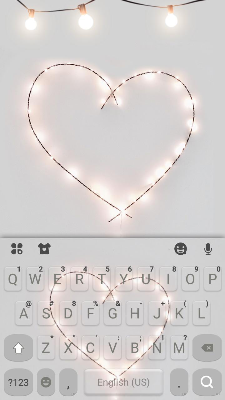 اسکرین شات 5 برنامه Fairy Lights Heart Keyboard Background