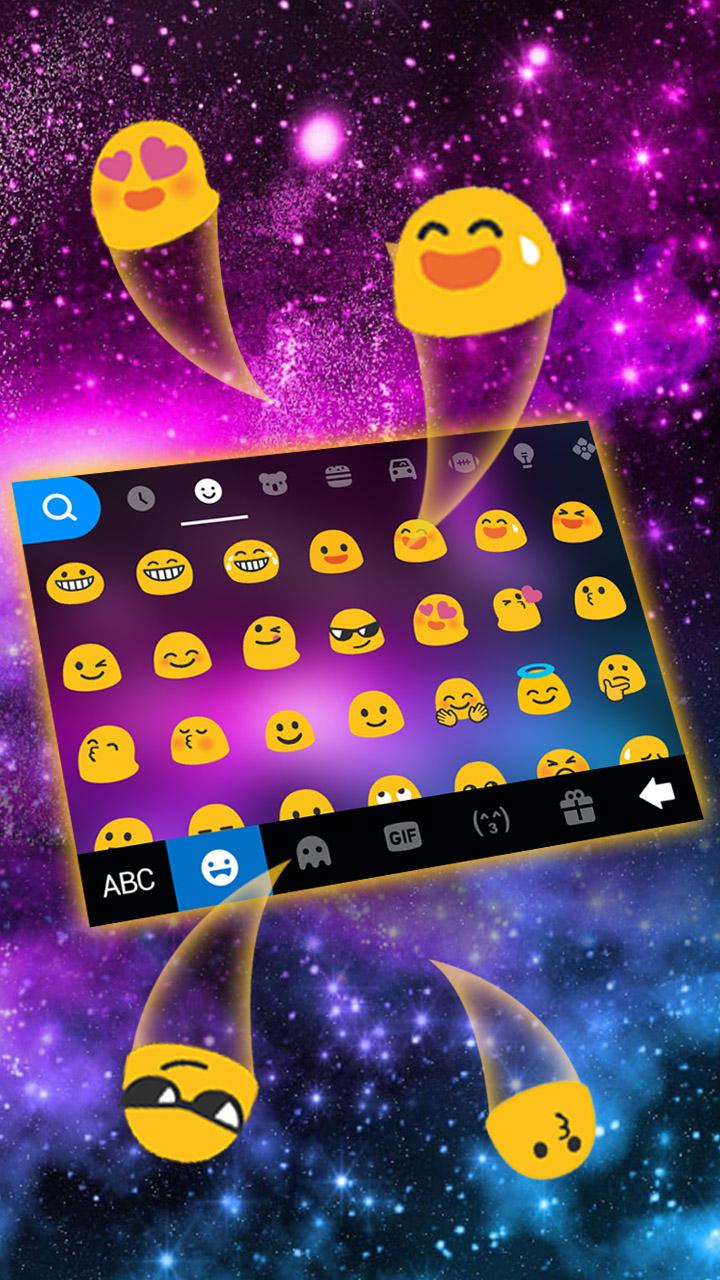 اسکرین شات 3 برنامه Fantasy Galaxy Keyboard Theme