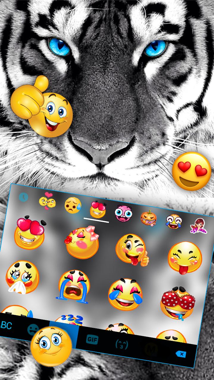 اسکرین شات 3 برنامه Fierce Tiger Eyes Keyboard Theme