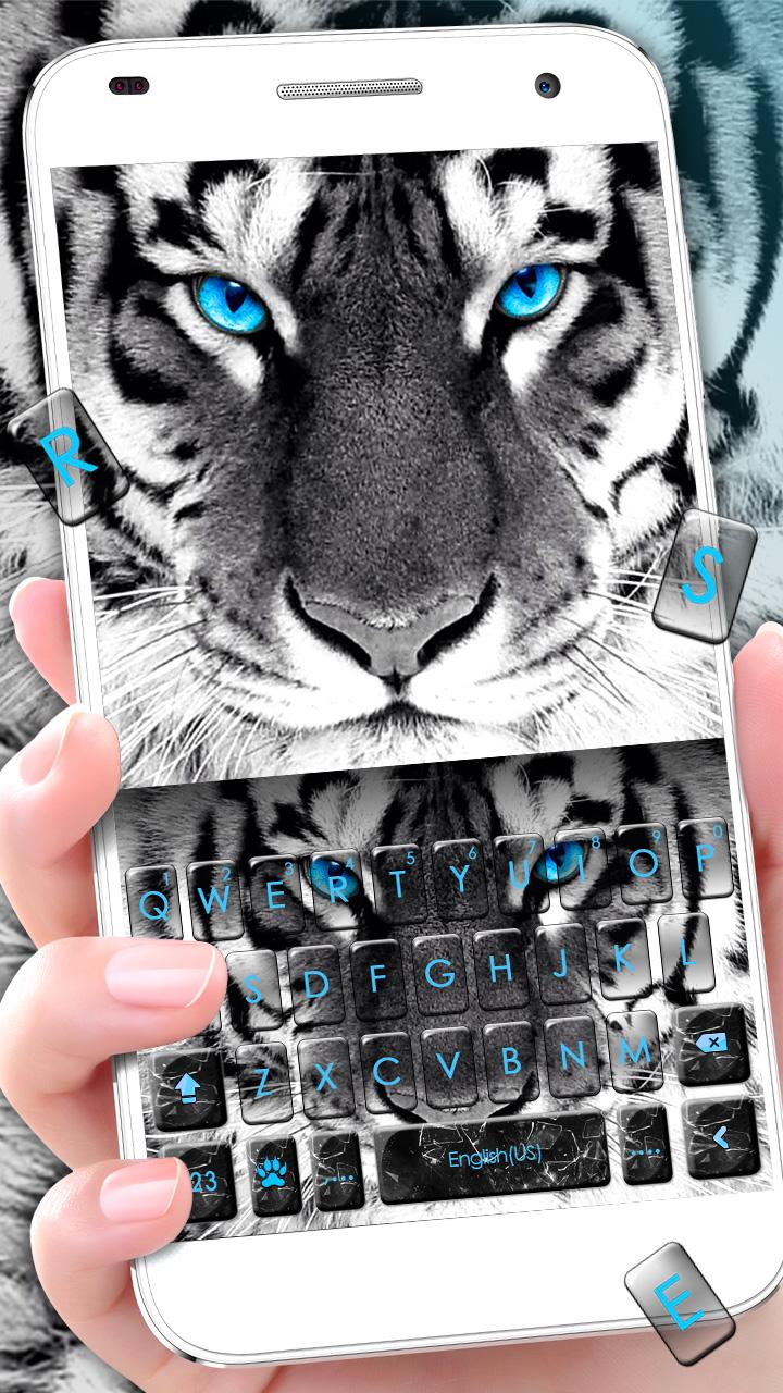 اسکرین شات 1 برنامه Fierce Tiger Eyes Keyboard Theme