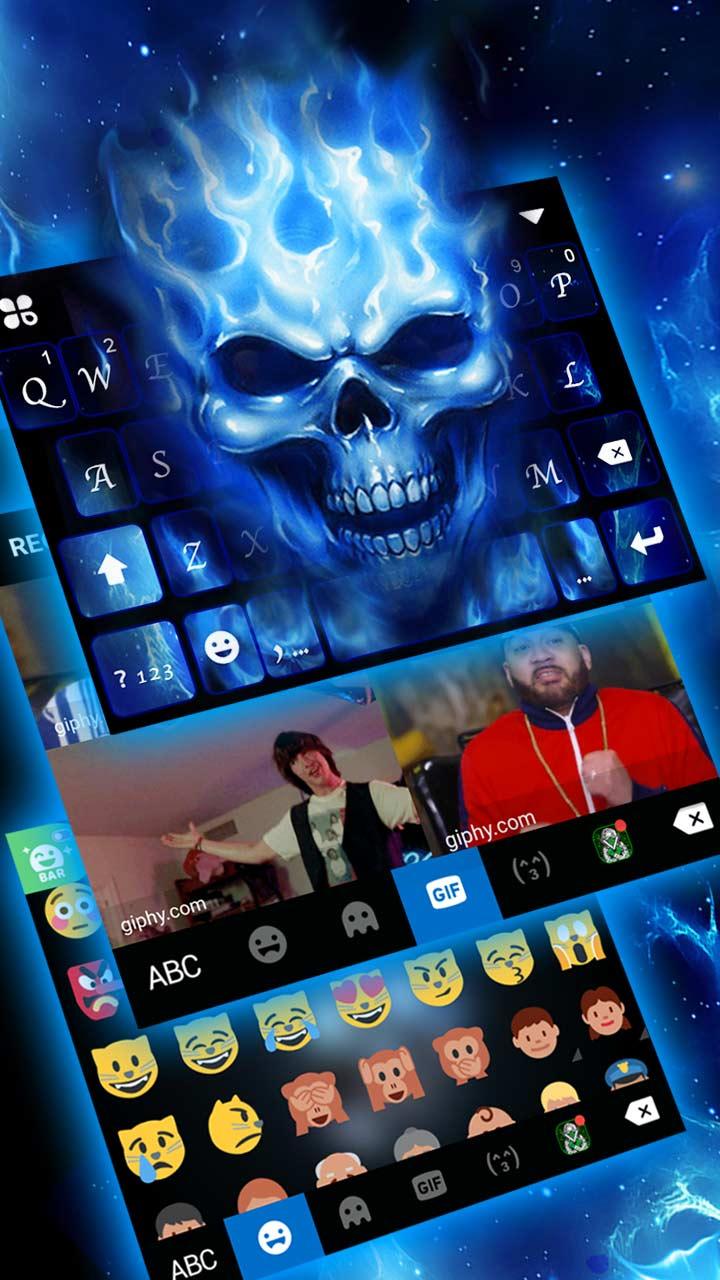 اسکرین شات 3 برنامه Flaming Skull 3D Theme