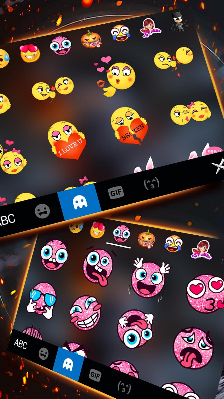 اسکرین شات 4 برنامه Flaming Wolf Keyboard Theme