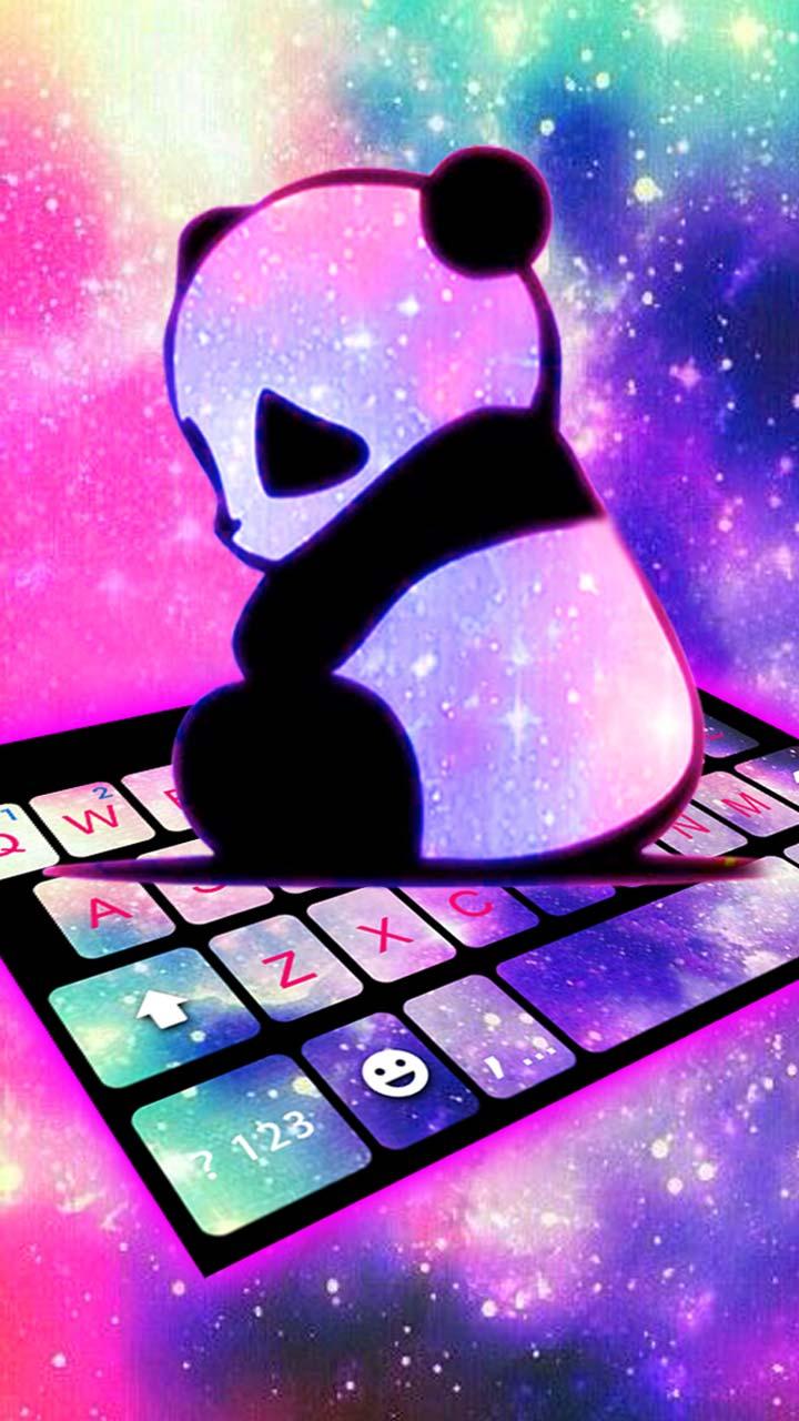 اسکرین شات 2 برنامه Galaxy Baby Panda Keyboard Theme