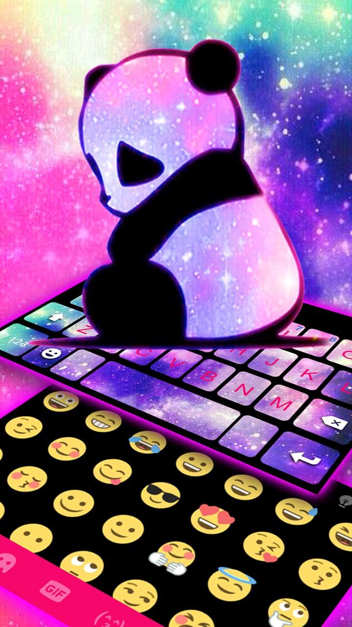 اسکرین شات 4 برنامه Galaxy Baby Panda Keyboard Theme