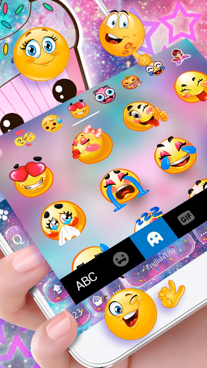 اسکرین شات 3 برنامه Galaxy Candy Cupcake Theme