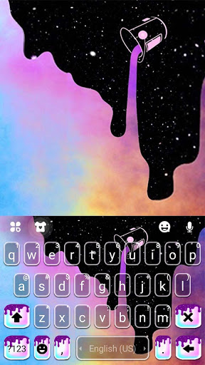 اسکرین شات 5 برنامه Galaxy Color Drip Keyboard Background