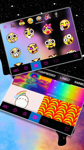 اسکرین شات 4 برنامه Galaxy Color Drip Keyboard Background
