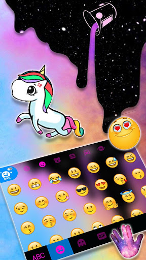 اسکرین شات 3 برنامه Galaxy Color Drip Keyboard Background