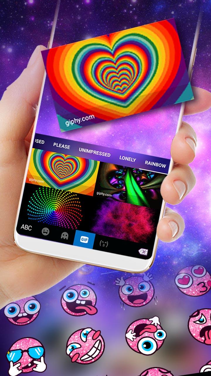 اسکرین شات 4 برنامه Galaxy Cute Smile Cat Keyboard Theme