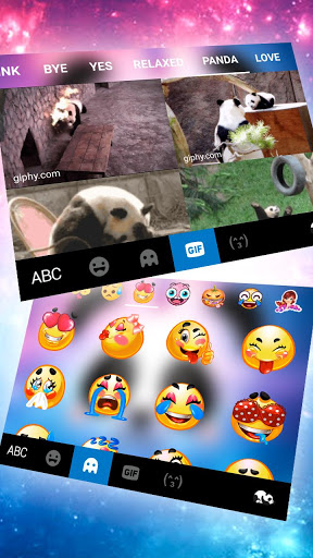 اسکرین شات 4 برنامه Galaxy Unicorn Panda Keyboard Theme