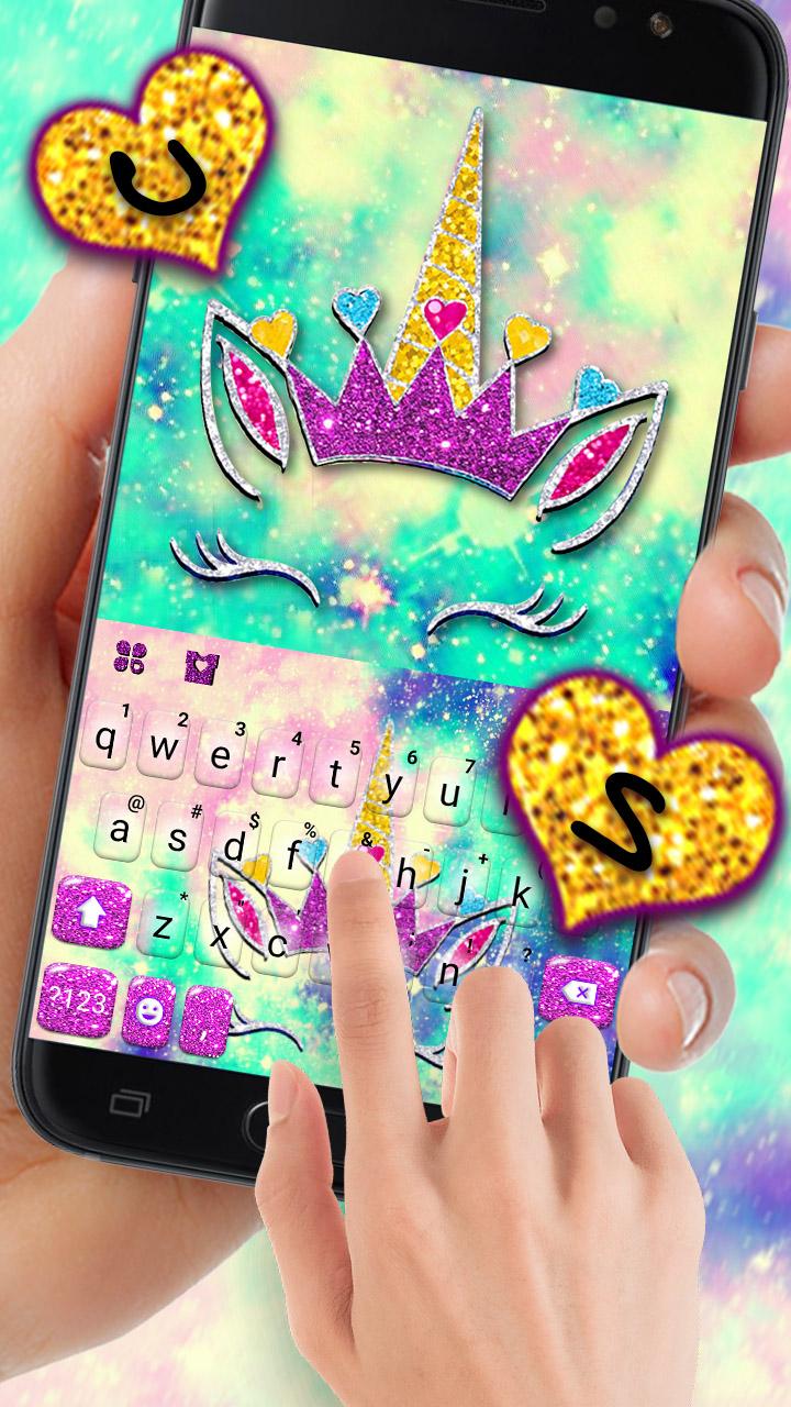 اسکرین شات 2 برنامه Silver  Unicorn Keyboard