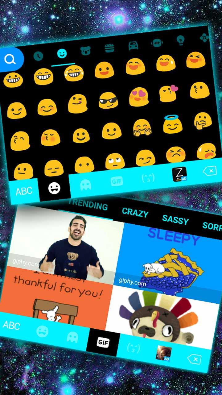 اسکرین شات 4 برنامه Galaxy 3D Keyboard Theme