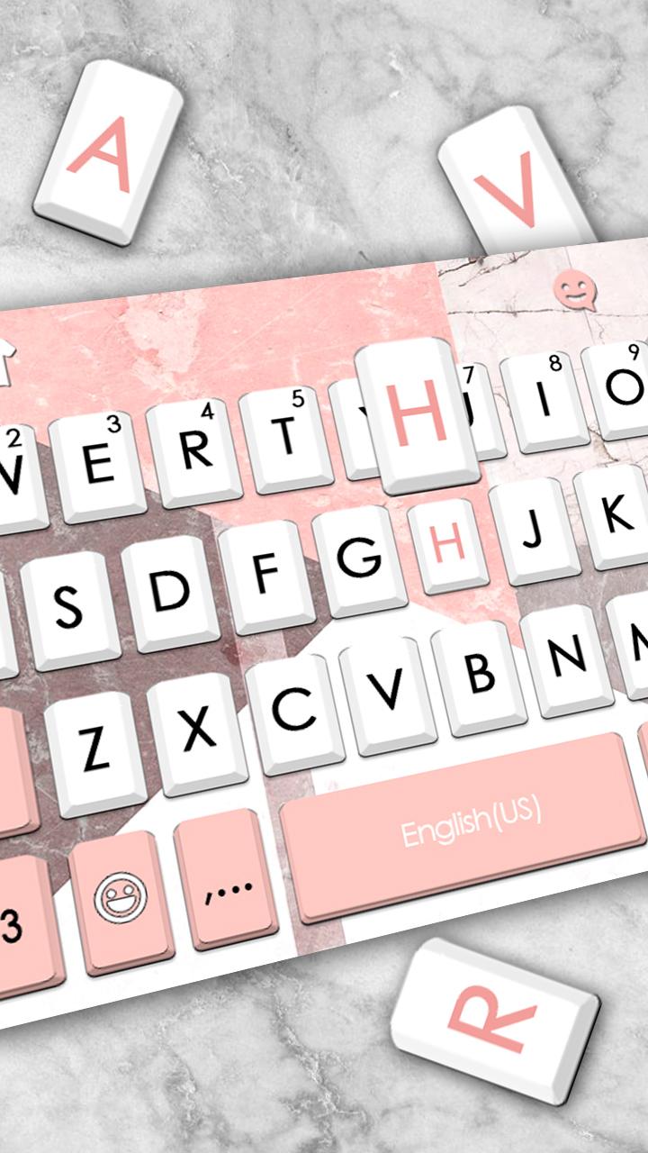اسکرین شات 2 برنامه Geometric Coral Pink Keyboard Theme