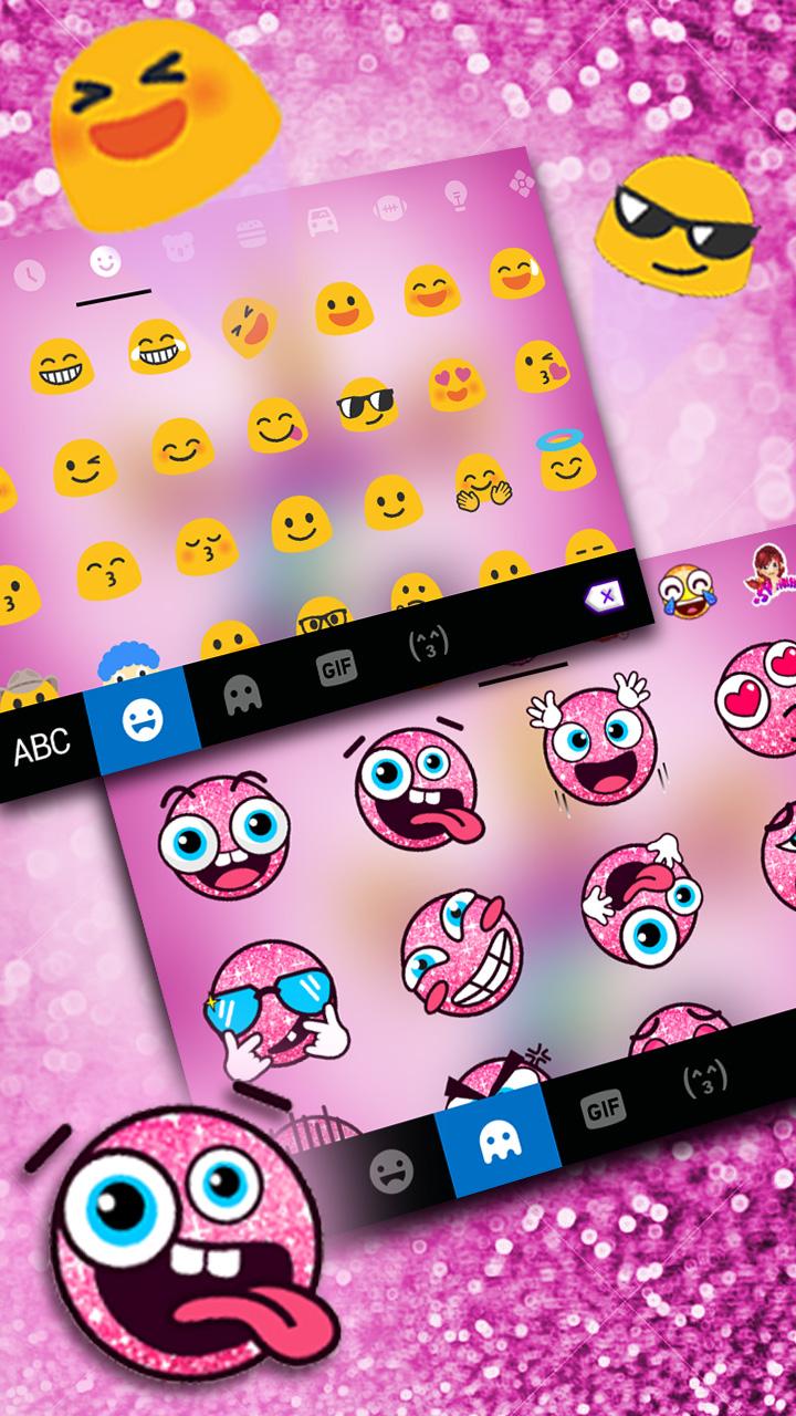 اسکرین شات 3 برنامه Glisten Unicorn Girl Keyboard Theme