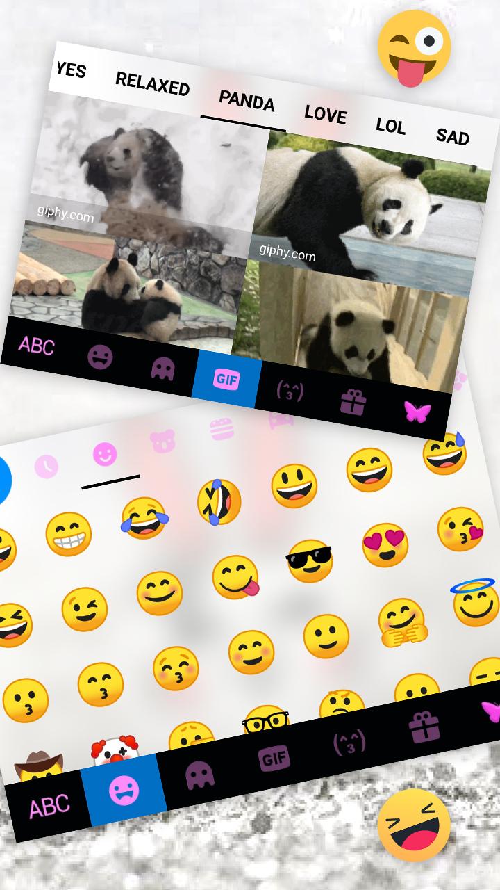 اسکرین شات 4 برنامه Silver Glitter Bunny Keyboard