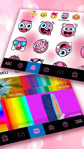 اسکرین شات 4 برنامه Glitter Pink Panda Keyboard Theme