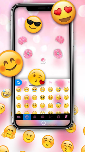 اسکرین شات 3 برنامه Glitter Pink Panda Keyboard Theme