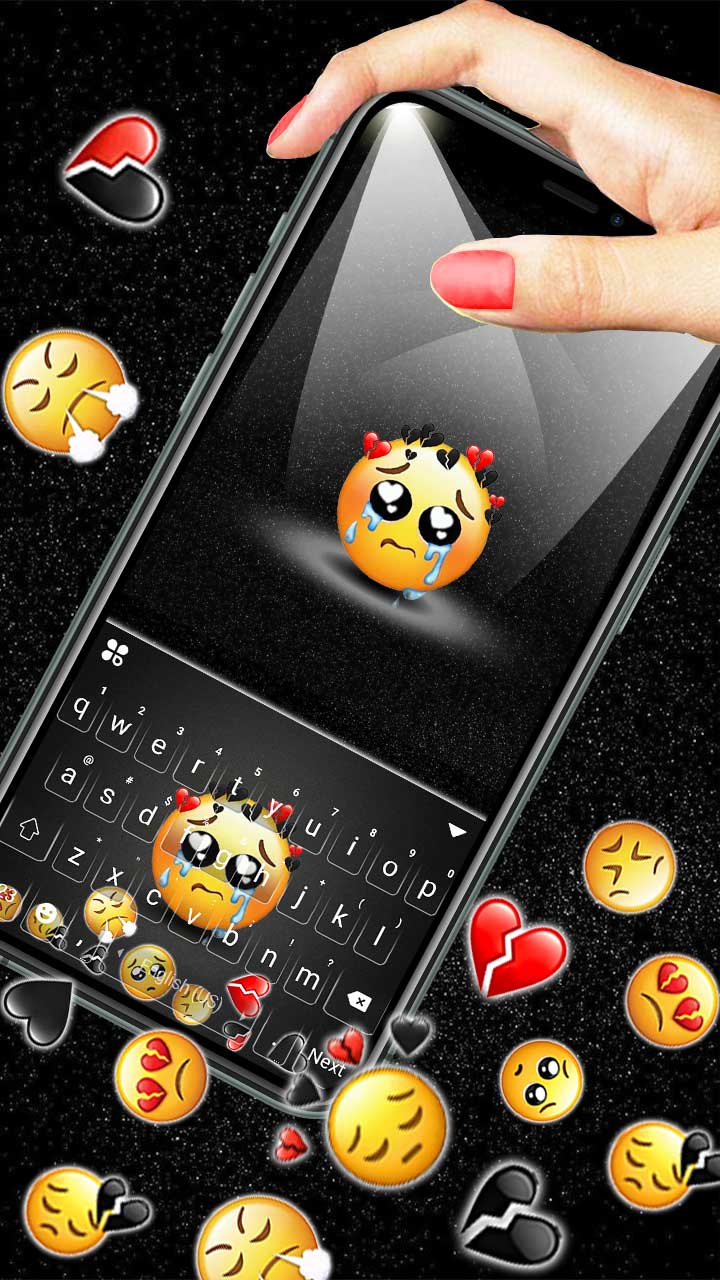 اسکرین شات 2 برنامه Gravity Sad Emojis Theme