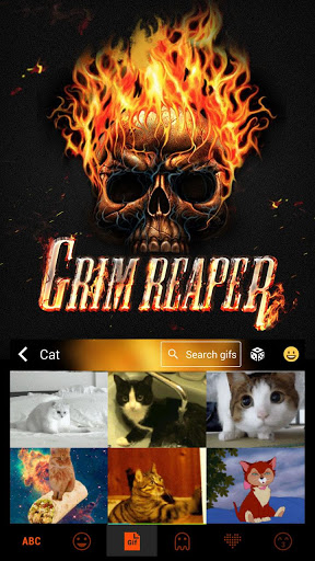 اسکرین شات 4 برنامه Grim Reaper Keyboard Theme
