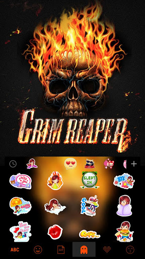 اسکرین شات 5 برنامه Grim Reaper Keyboard Theme