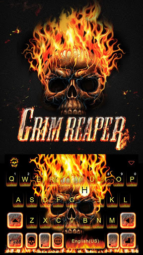 اسکرین شات 2 برنامه Grim Reaper Keyboard Theme