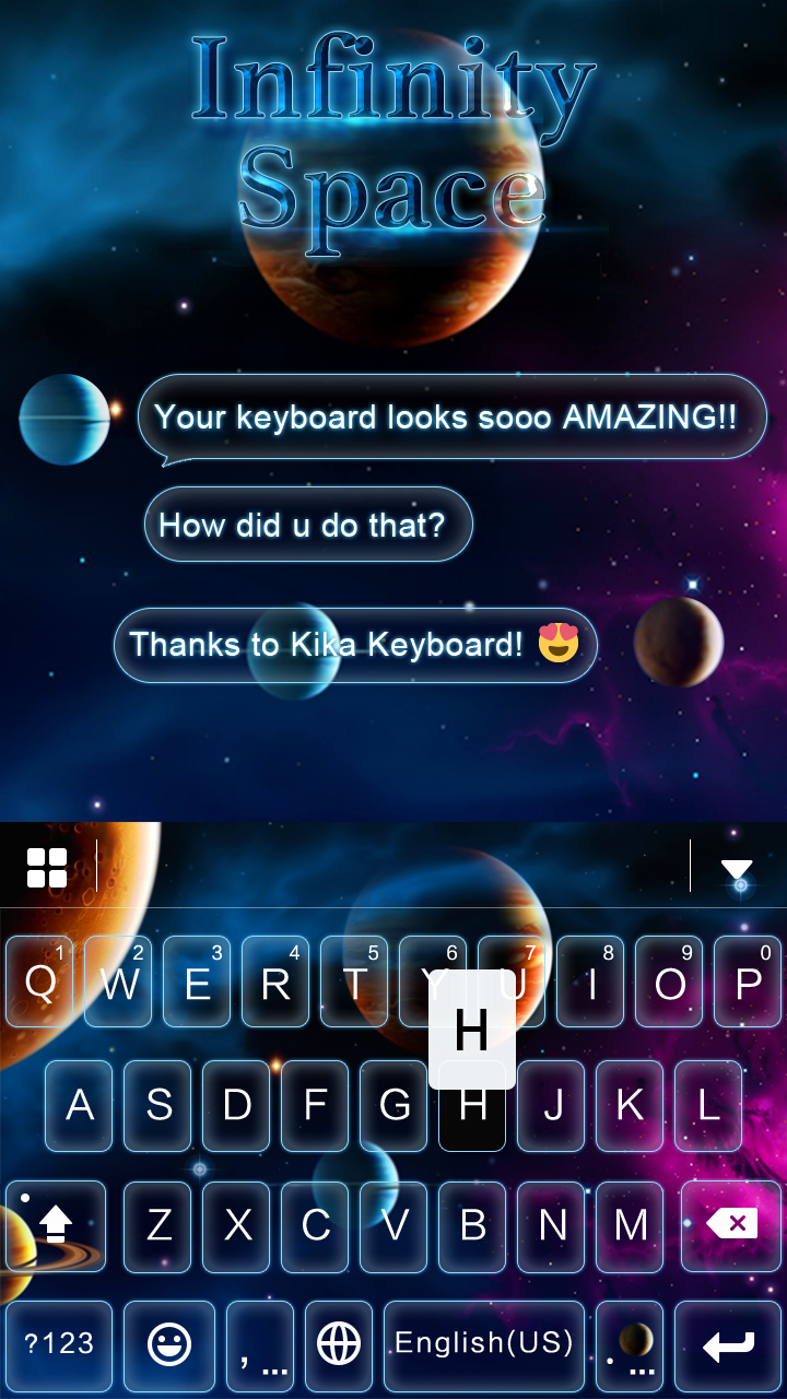 اسکرین شات 1 برنامه Infinity Space Keyboard Theme
