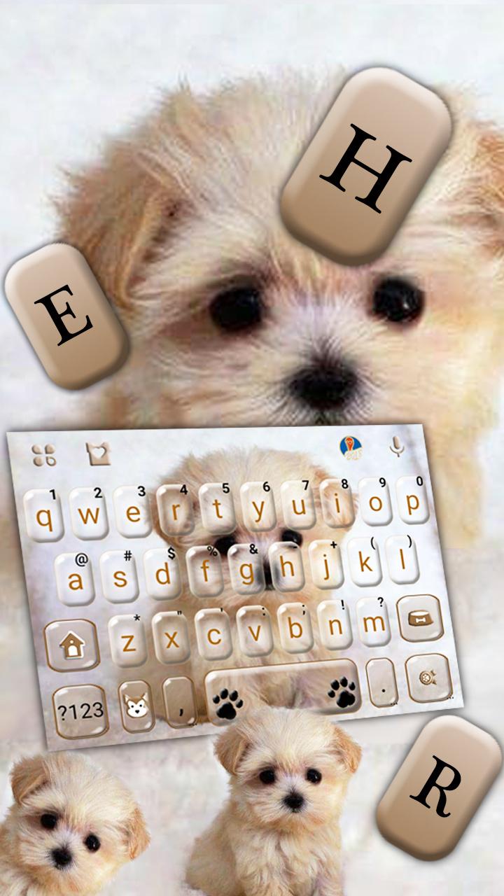 اسکرین شات 2 برنامه Innocent Puppy Keyboard Theme