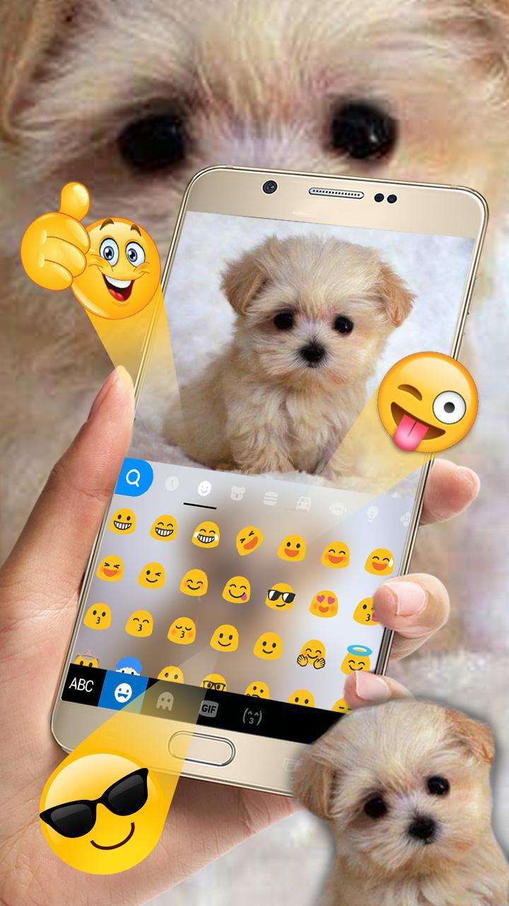 اسکرین شات 3 برنامه Innocent Puppy Keyboard Theme