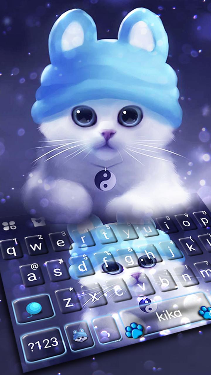 اسکرین شات 1 برنامه Kitty Hat Keyboard Theme