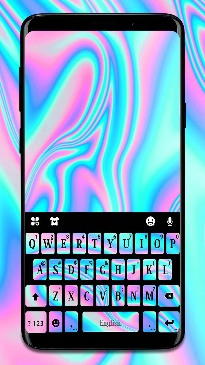 اسکرین شات 1 برنامه Laser Black Bright Keyboard Th