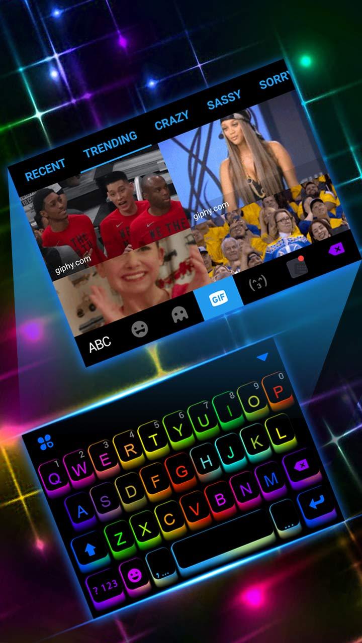 اسکرین شات 4 برنامه LED Cool Keyboard-RGB Keyboard Background