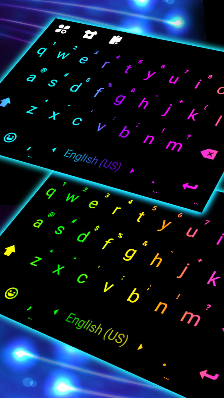 اسکرین شات 1 برنامه LED Flash Keyboard Background