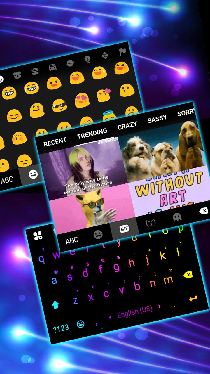 اسکرین شات 4 برنامه LED Flash Keyboard Background
