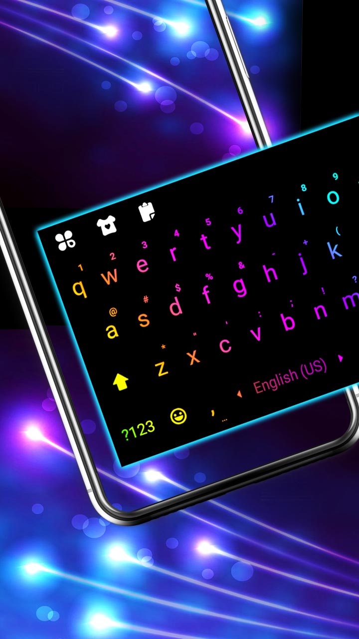 اسکرین شات 2 برنامه LED Flash Keyboard Background