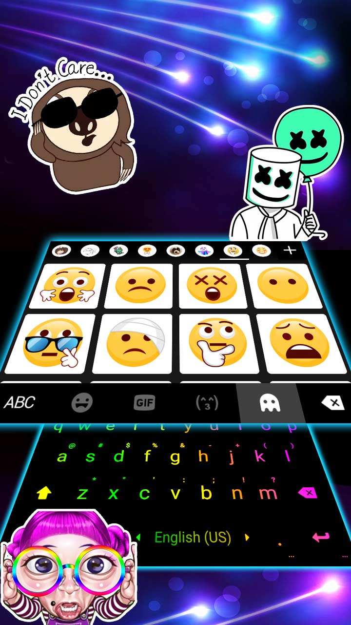 اسکرین شات 3 برنامه LED Flash Keyboard Background