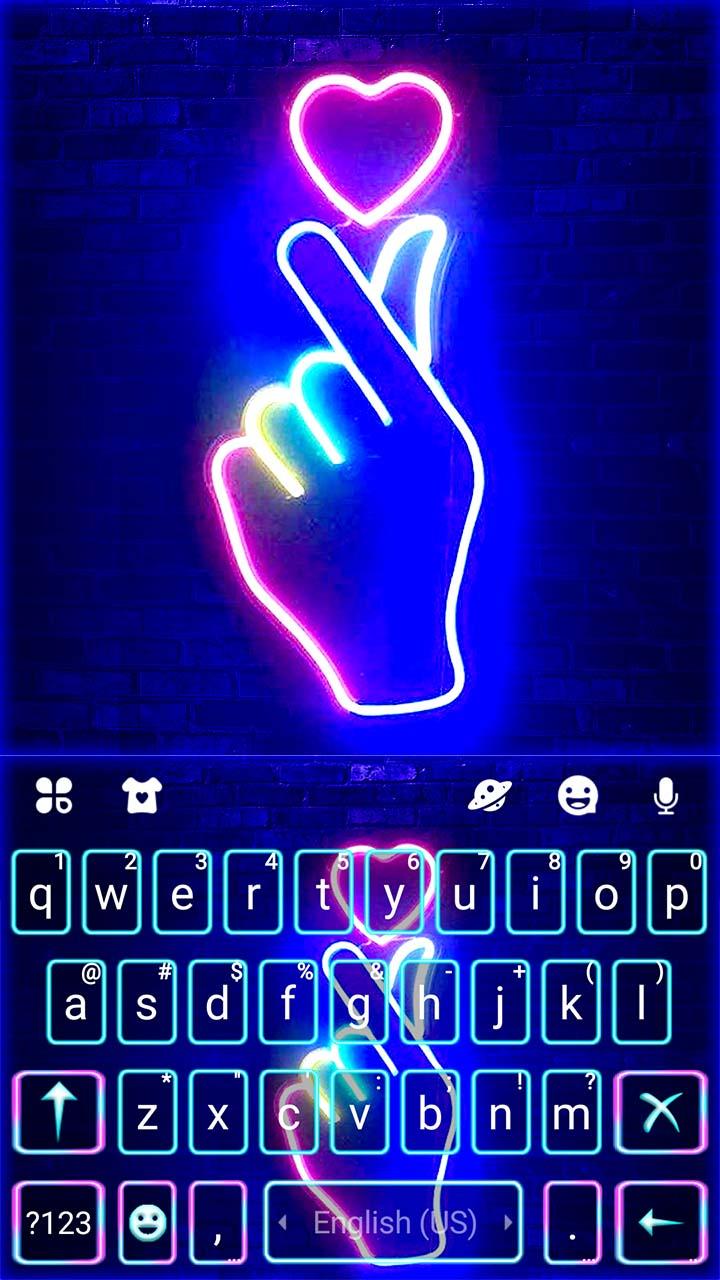 اسکرین شات 5 برنامه Love Heart Neon Theme